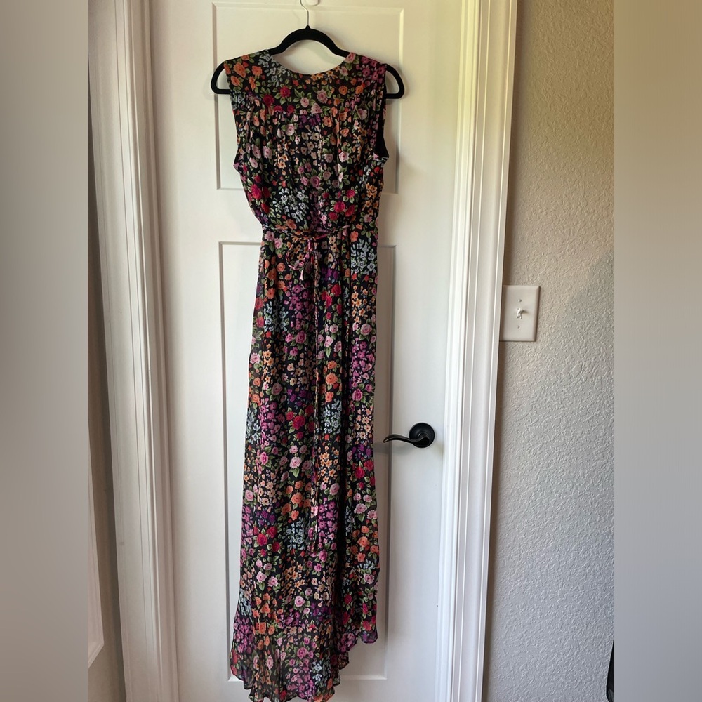 Yumi Kim Black Floral Maxi Dress with Pink & Red Blooms - Picture 5 of 8